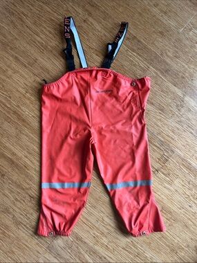 Kids Grundens Waterproof Bib Pants with Reflective Tape